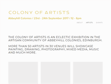Tablet Screenshot of colony-of-artists.com